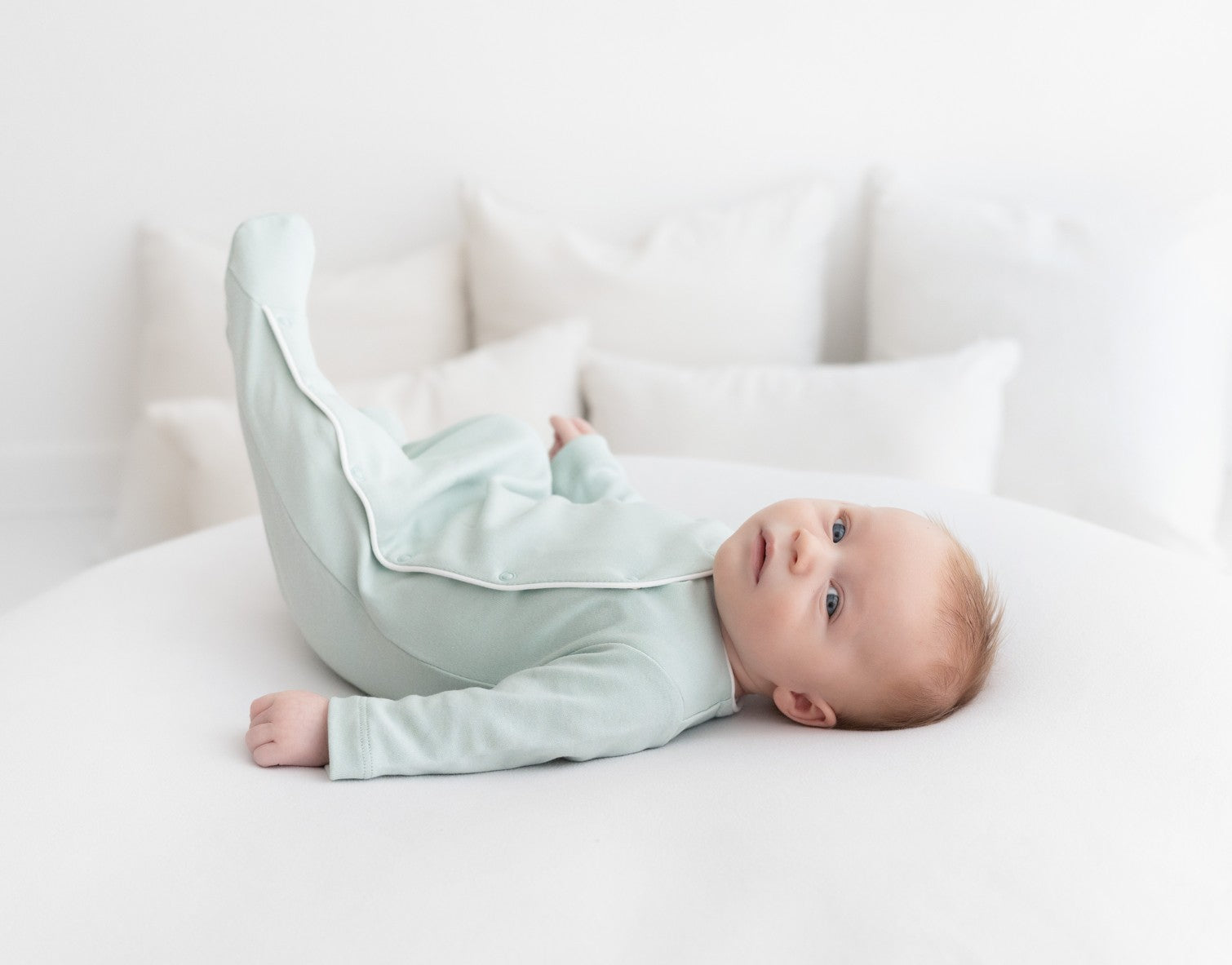 Geburtsset aus weicher Merinowolle - Grün