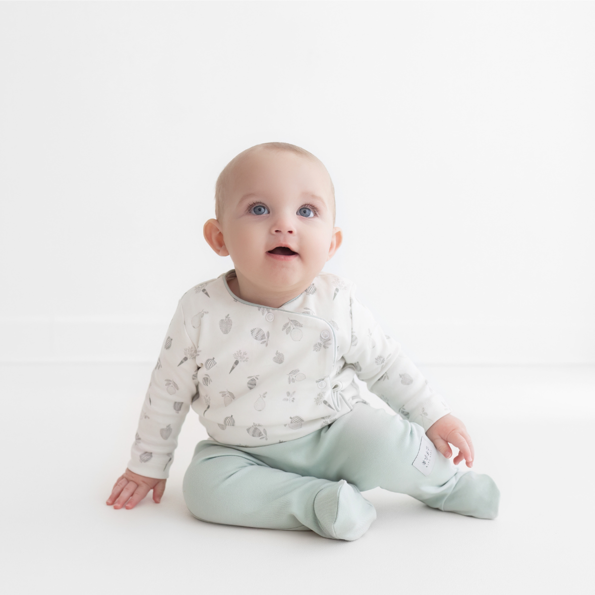 Pyjamas deux pièces Imprimé vert