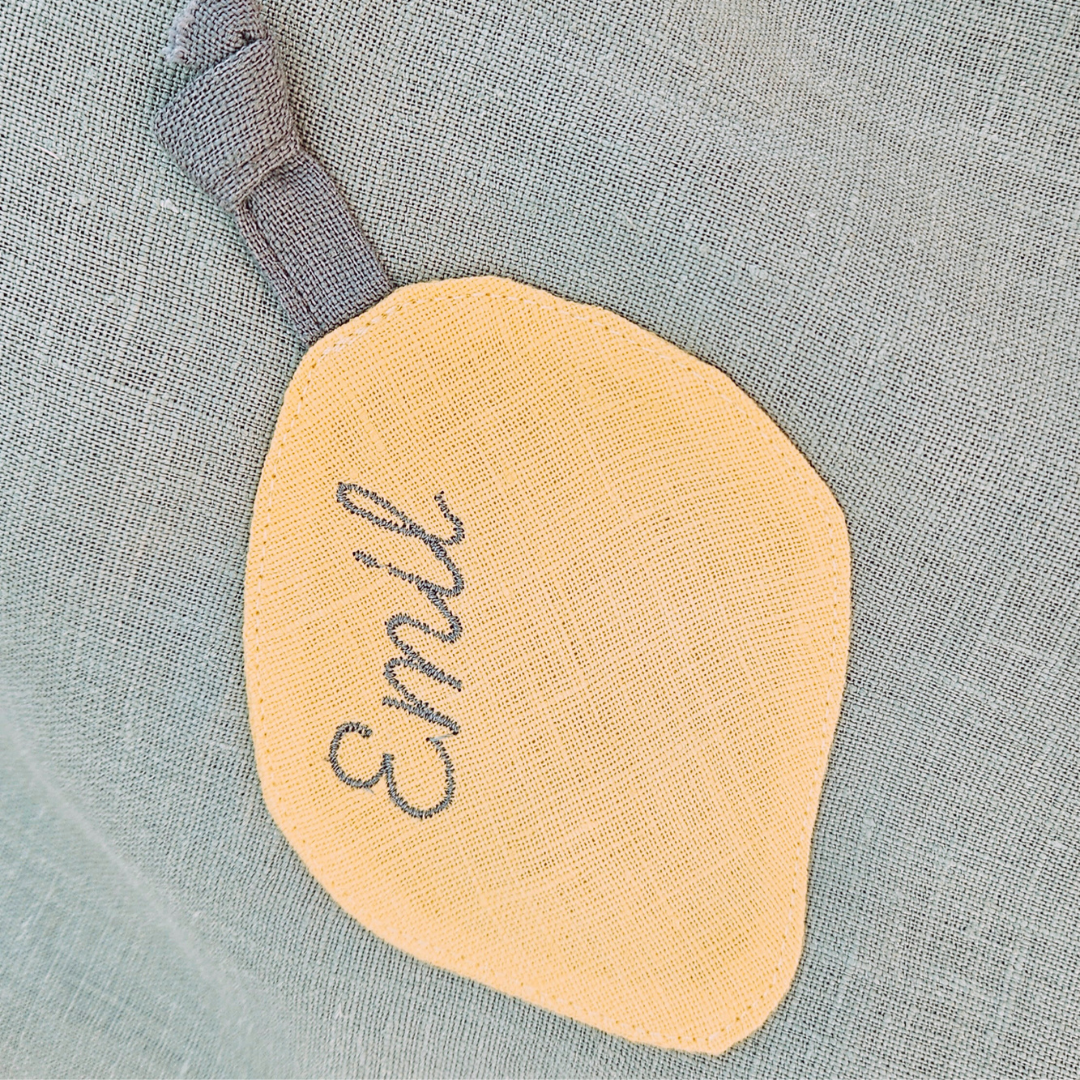 Lemon fabric pacifier clip