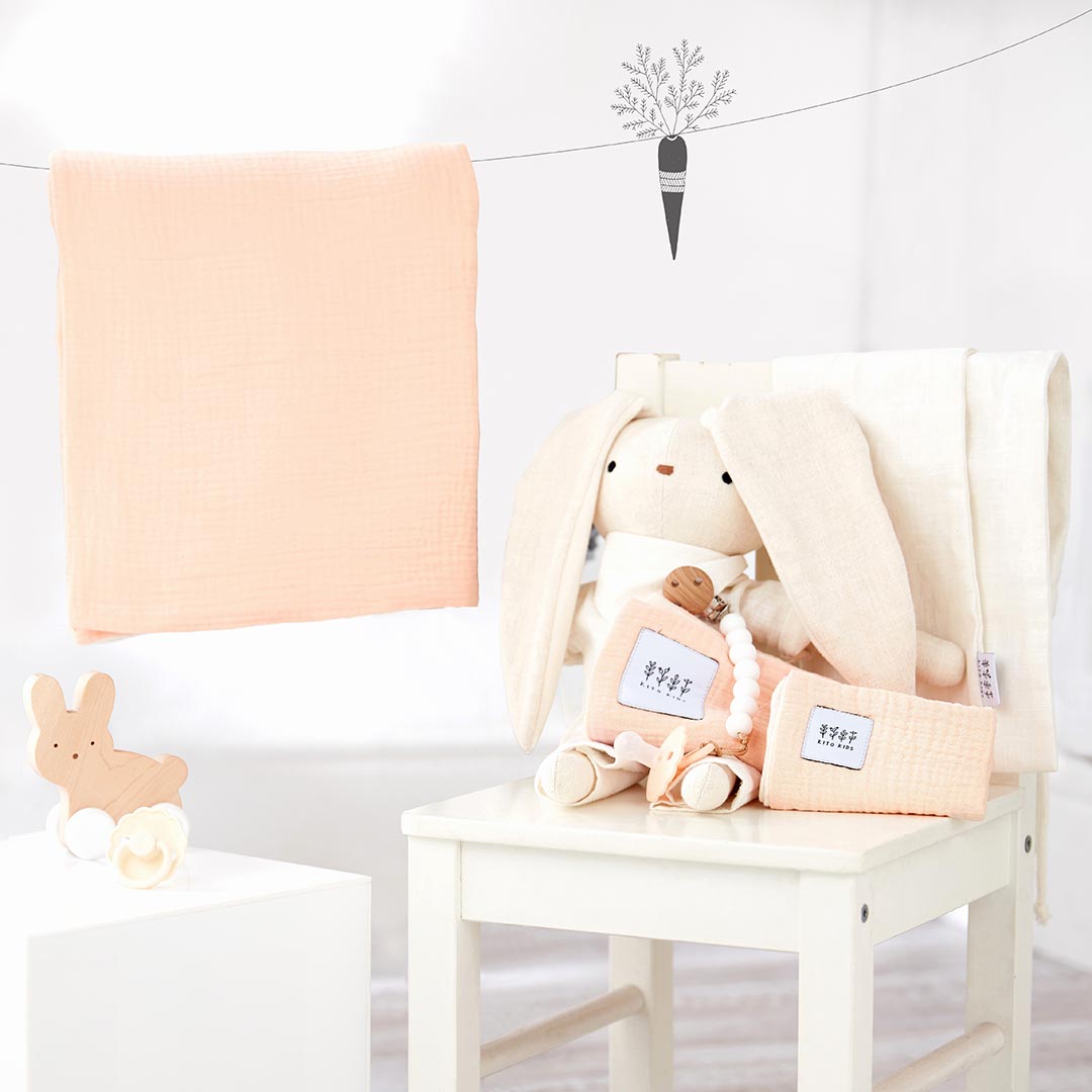 Bunny Soft Toy Gift Set - Pink (Powder)