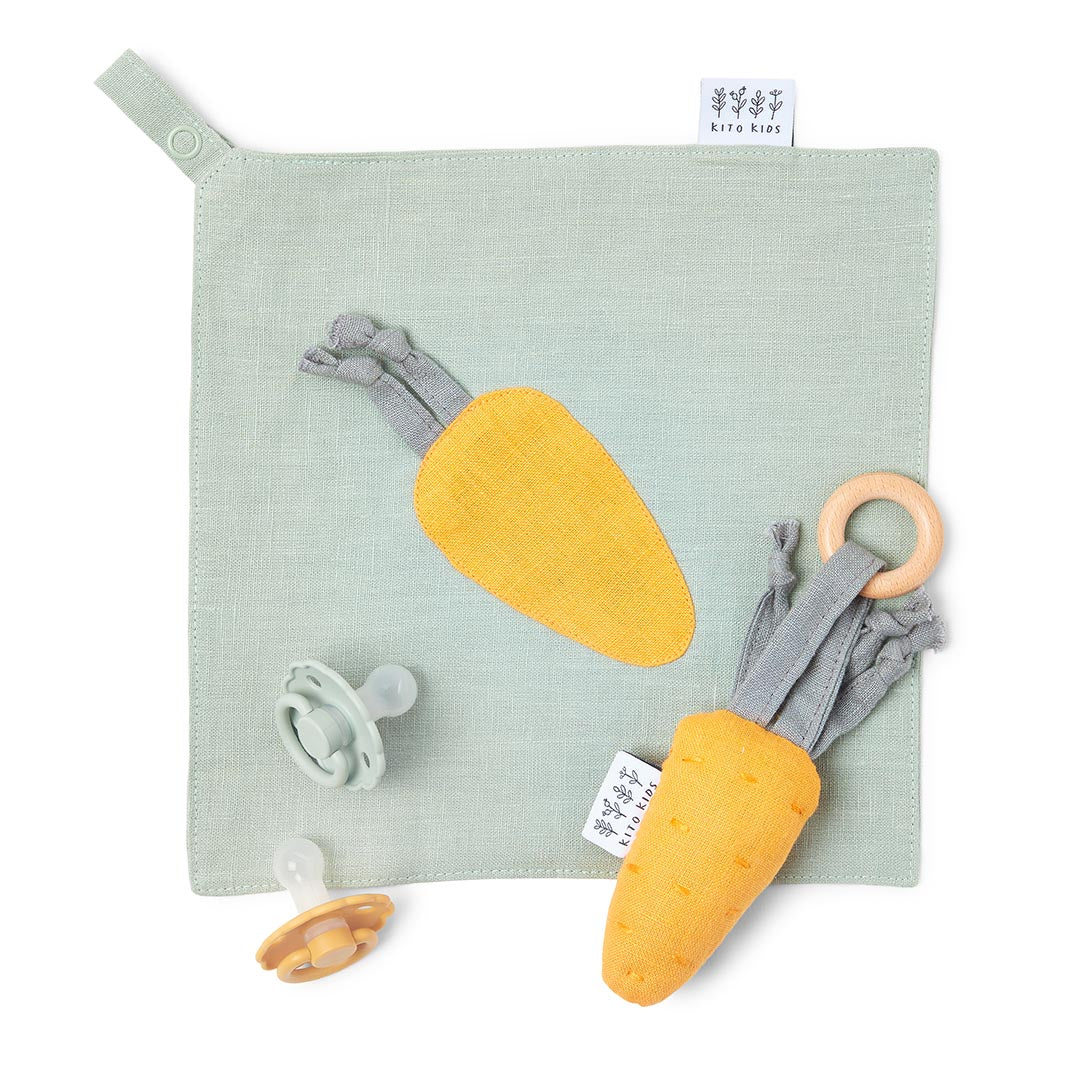 Pacifier Holder Gift Set - Carrot