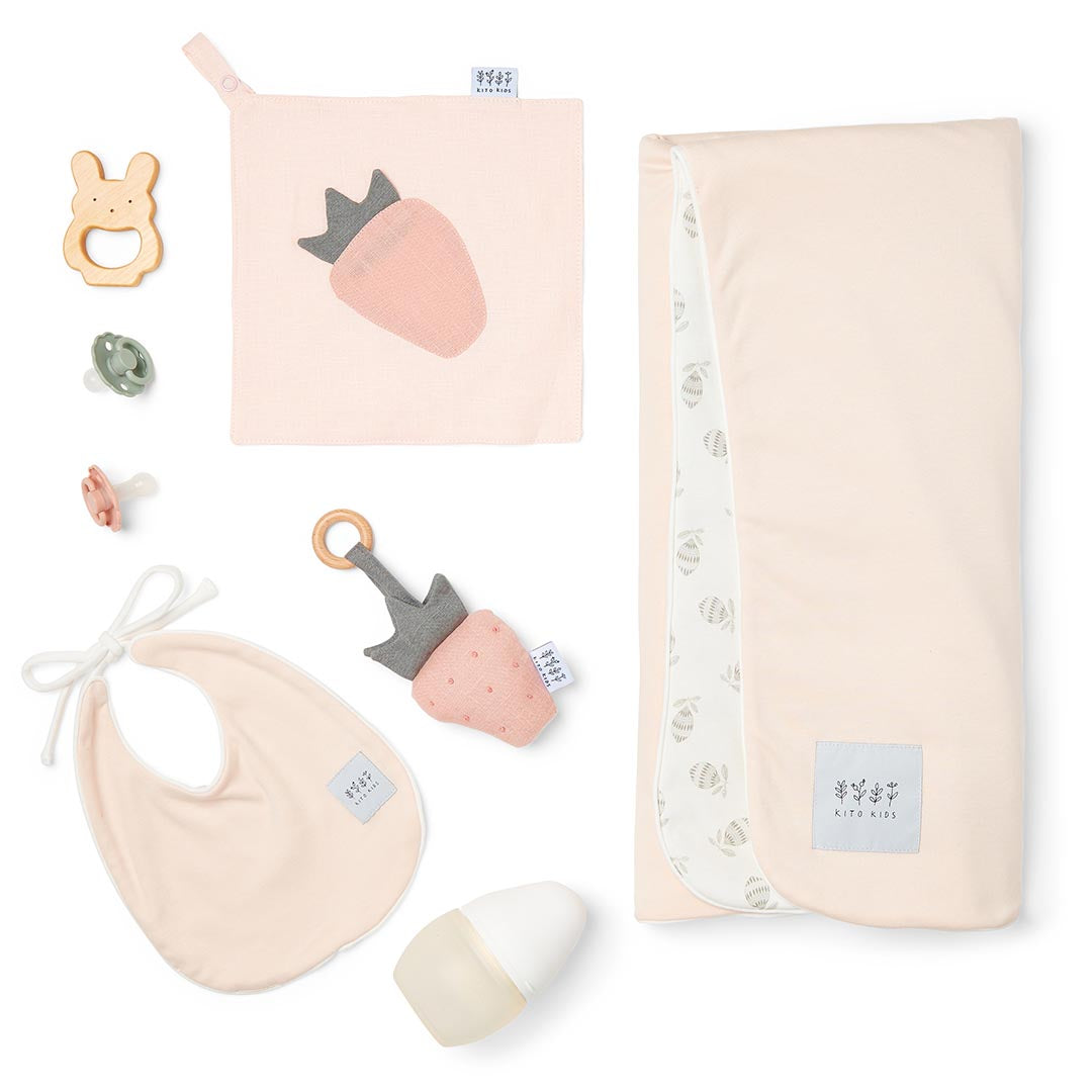 Quilted Blanket Gift Set - Pale Pink