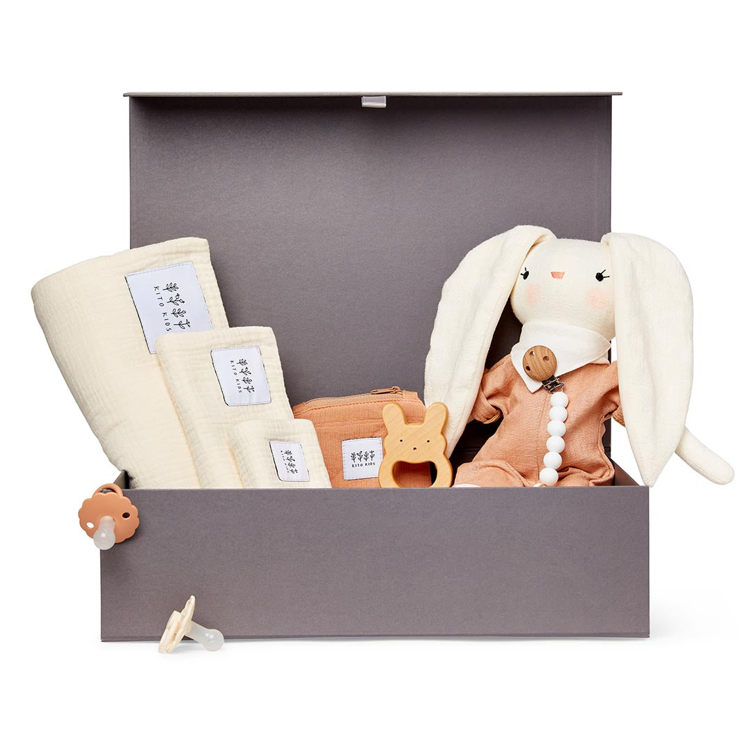 Bunny Soft Toy Gift Set - White (Ecru)