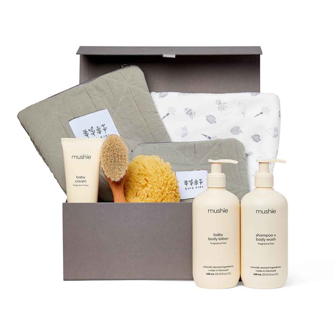 Bath Towel Gift Set - White Printed Lemon