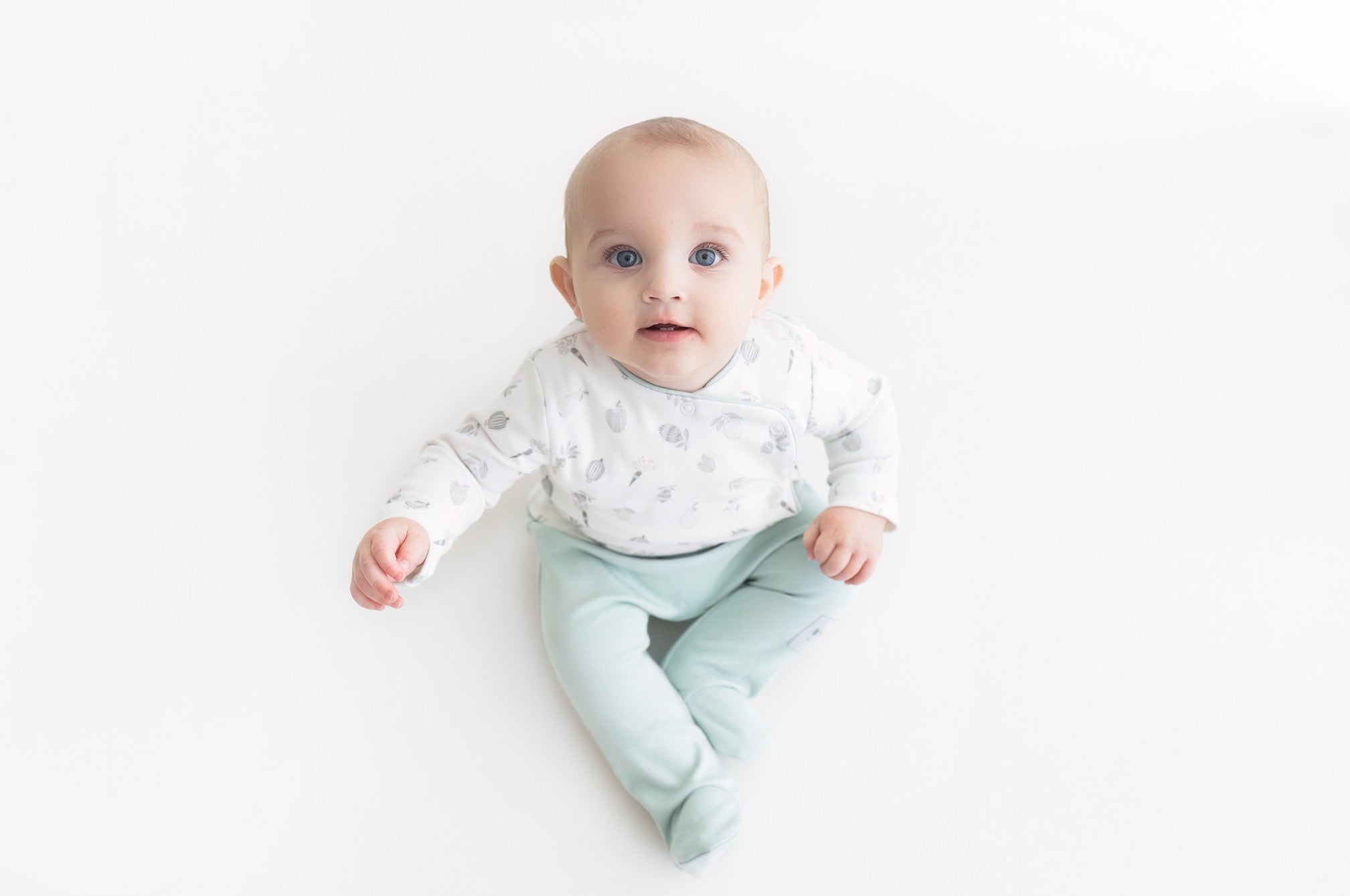 Two-piece suit Green print