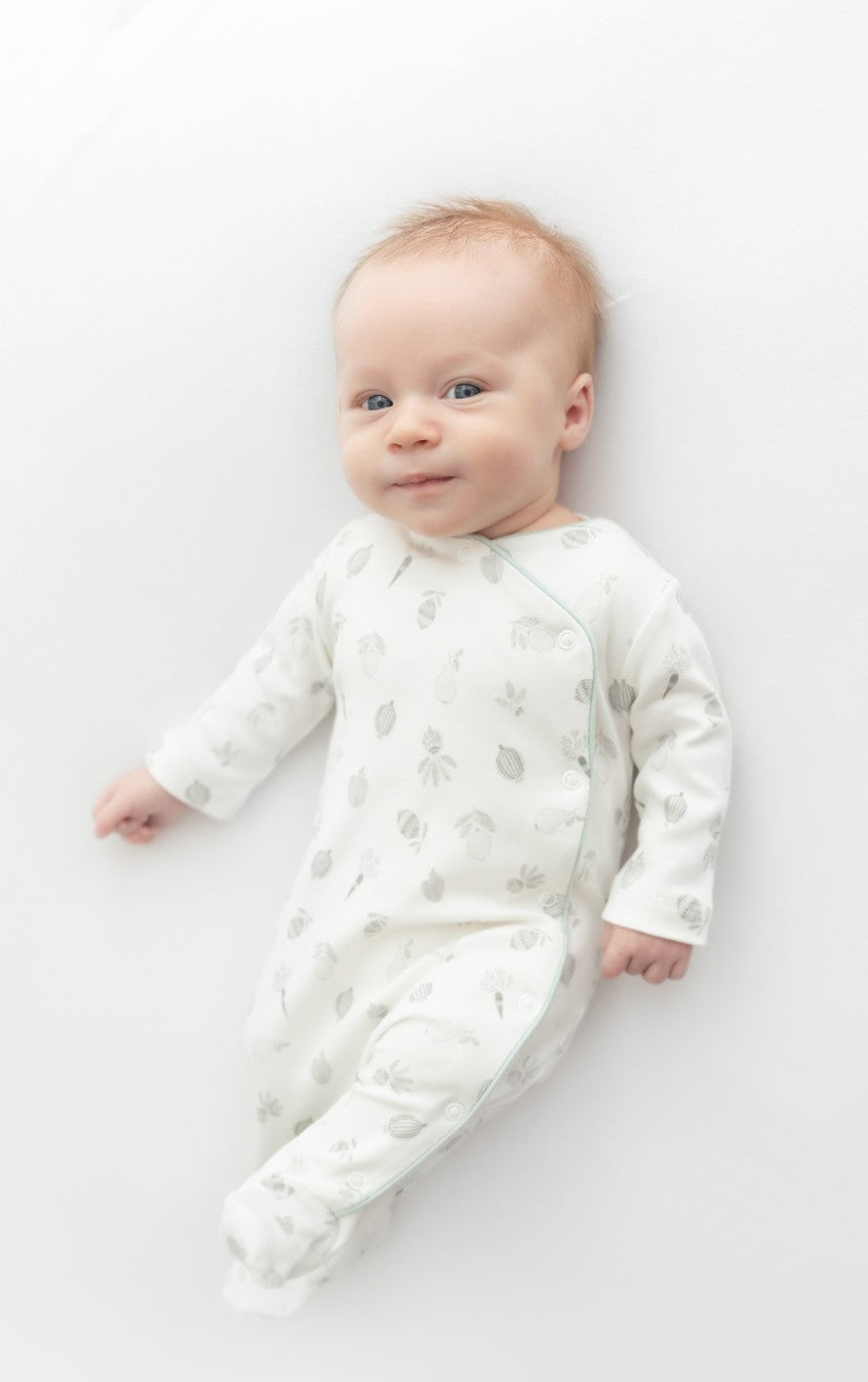 One-piece suit Green print